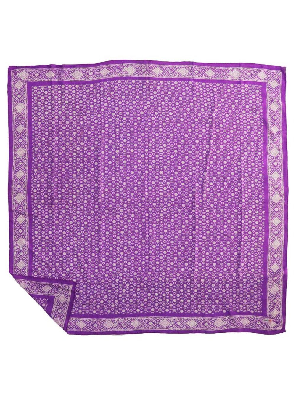 Large 39 inch Batik Bandana Timeless Trace Purple Lilac Wild Rag